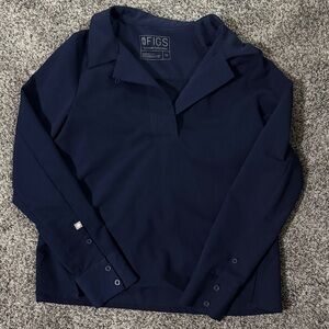 Figs Women's Deep Blue scrub Top size xs